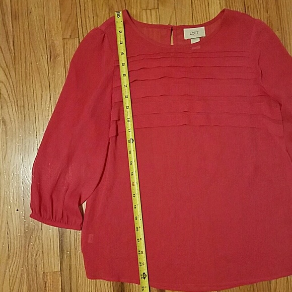 5/$25 Loft Sheer 3/4 Sleeve Blouse - Picture 3 of 4